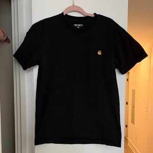 Carhartt Women's Black Tee with Gold Logo